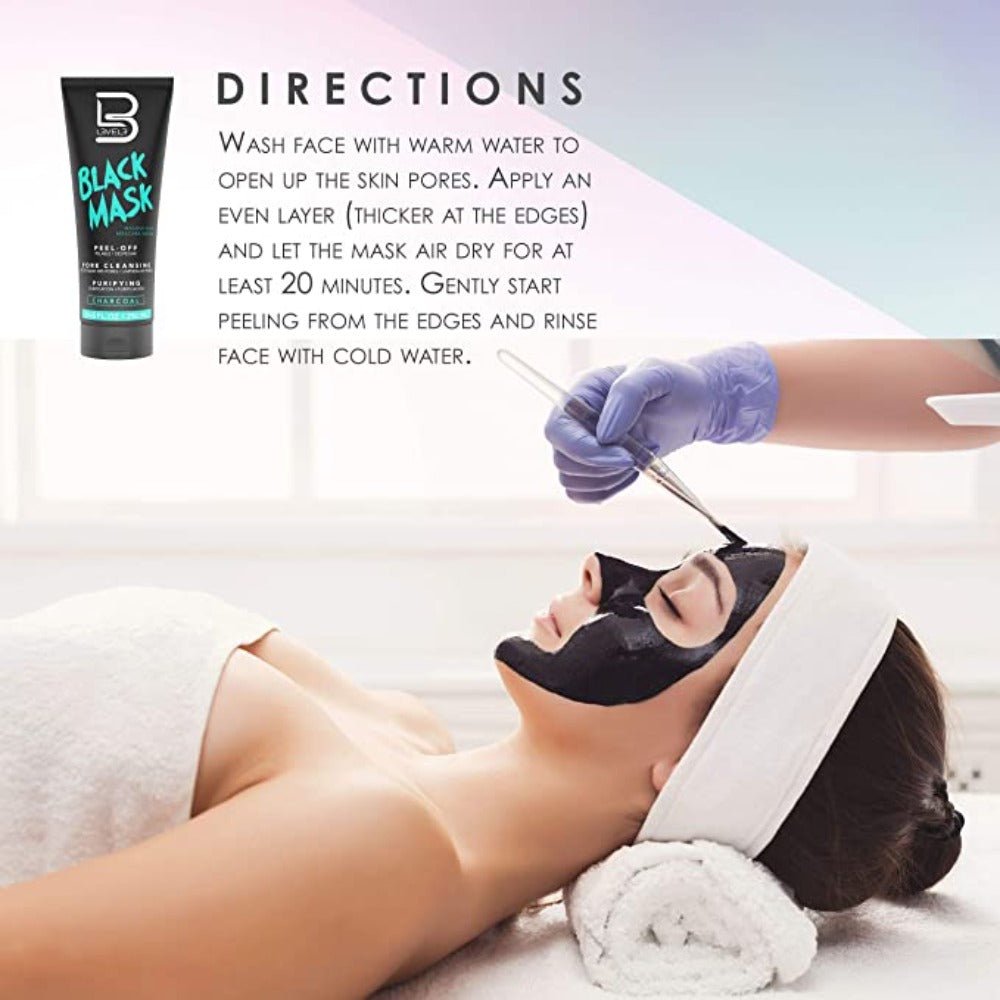 L3VEL3 Black Mask Peel-Off Pore Cleansing Purifying Charcoal Masque - Image 2